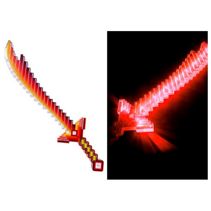Juguete Espada Minecraft Niños Led Sonido Disfraz + Baterias