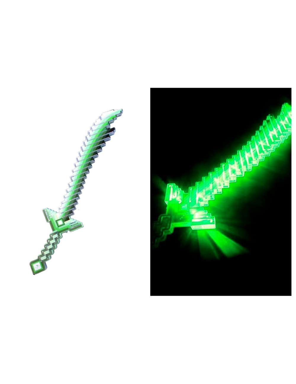 Juguete Espada Minecraft Niños Led Sonido Disfraz + Baterias