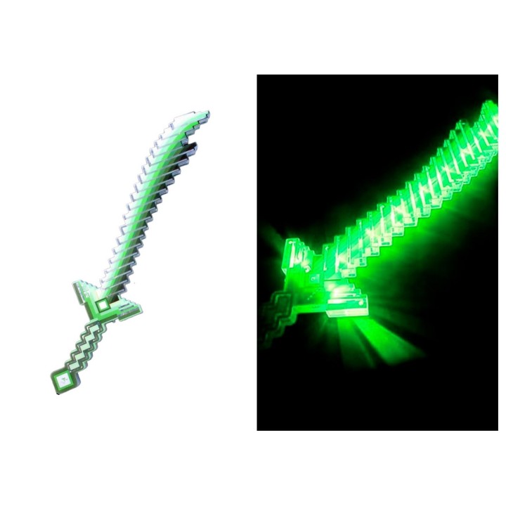 Juguete Espada Minecraft Niños Led Sonido Disfraz + Baterias