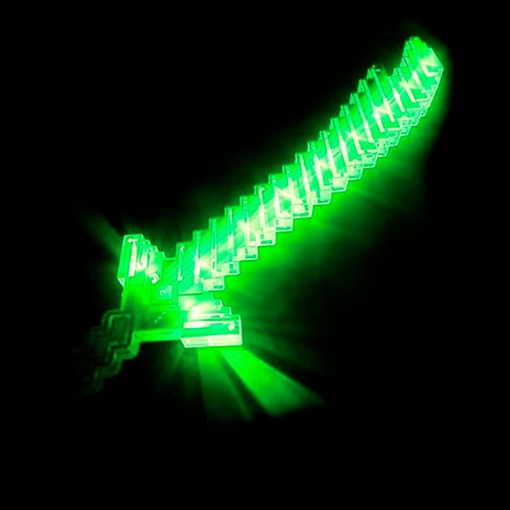 Juguete Espada Minecraft Niños Led Sonido Disfraz + Baterias