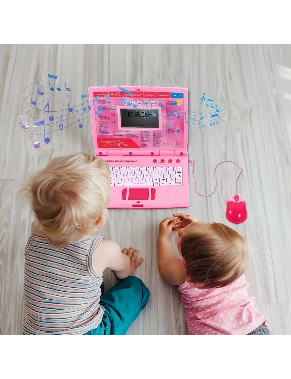 Portatil Computador Aprendizaje 130 Funciones Bilingüe Niñas