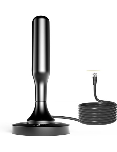 Antena Tdt Full Hd Portatil 360 Grados Potencia 4db 5 Metros