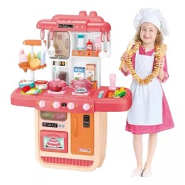 Cocina Infantil Ollas Horno Cafetera Nevera Juguete Grande