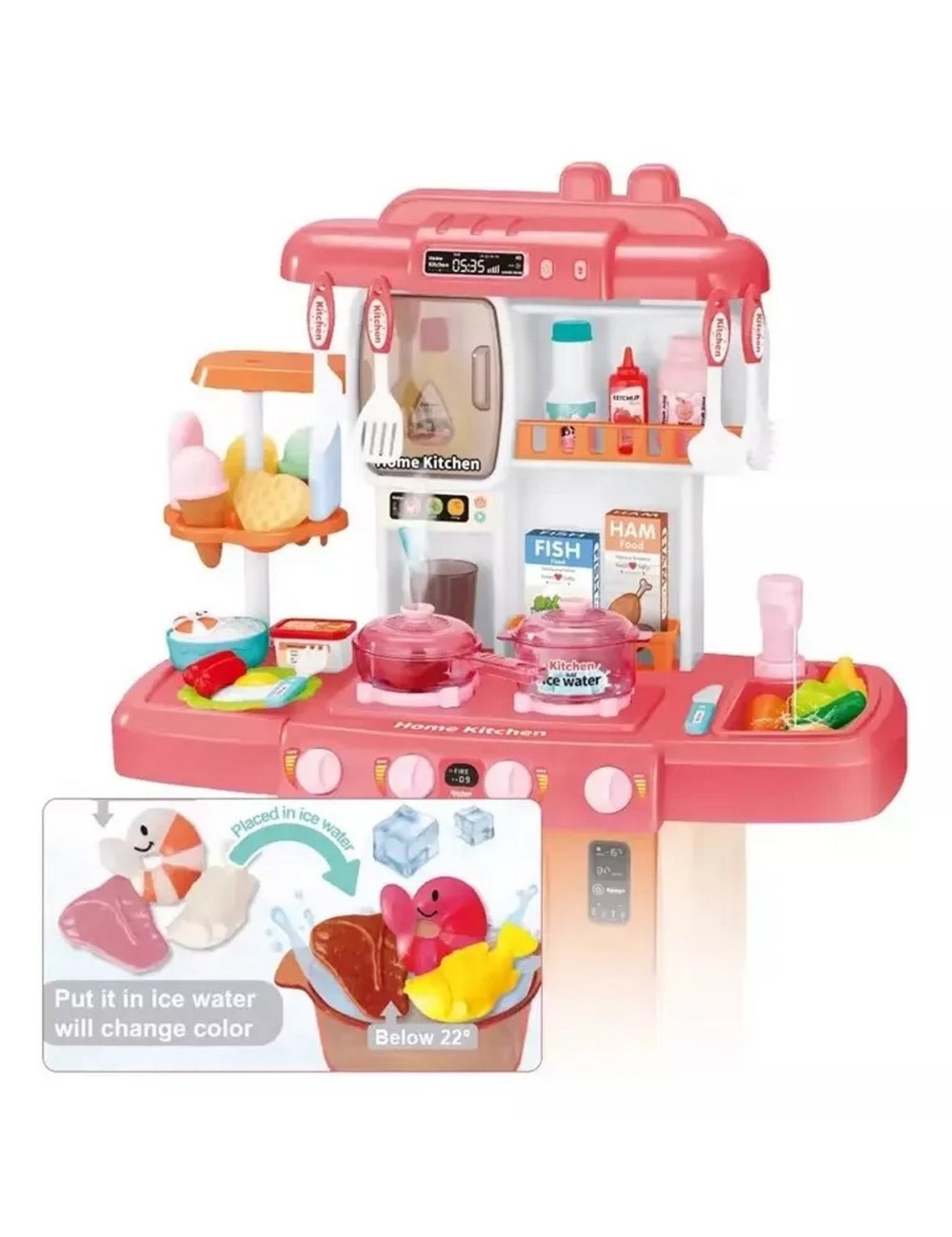 Cocina Infantil Ollas Horno Cafetera Nevera Juguete Grande