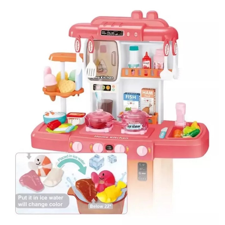 Cocina Infantil Ollas Horno Cafetera Nevera Juguete Grande