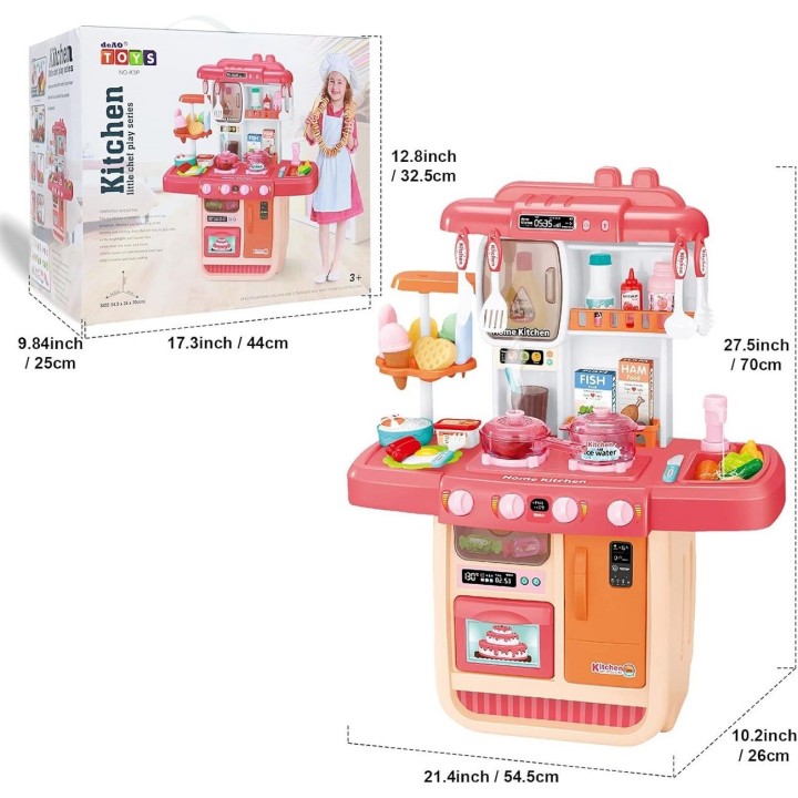 Cocina Infantil Ollas Horno Cafetera Nevera Juguete Grande