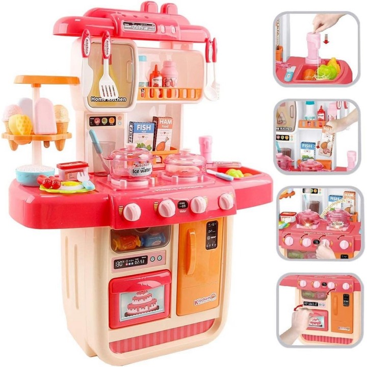 Cocina Infantil Ollas Horno Cafetera Nevera Juguete Grande