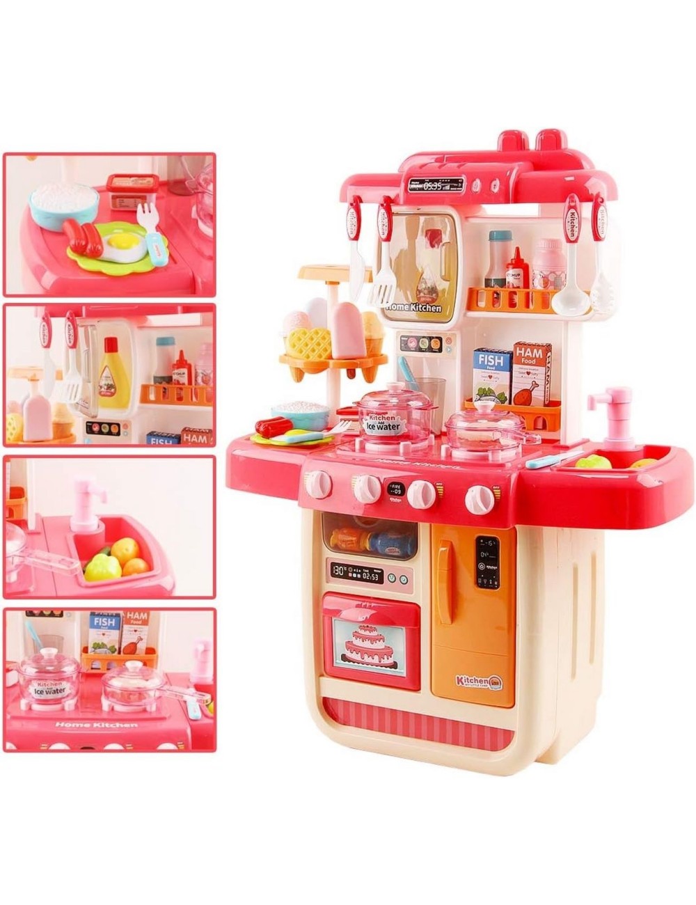 Cocina Infantil Ollas Horno Cafetera Nevera Juguete