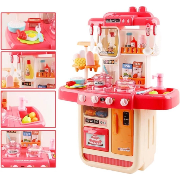 Cocina Infantil Ollas Horno Cafetera Nevera Juguete Grande