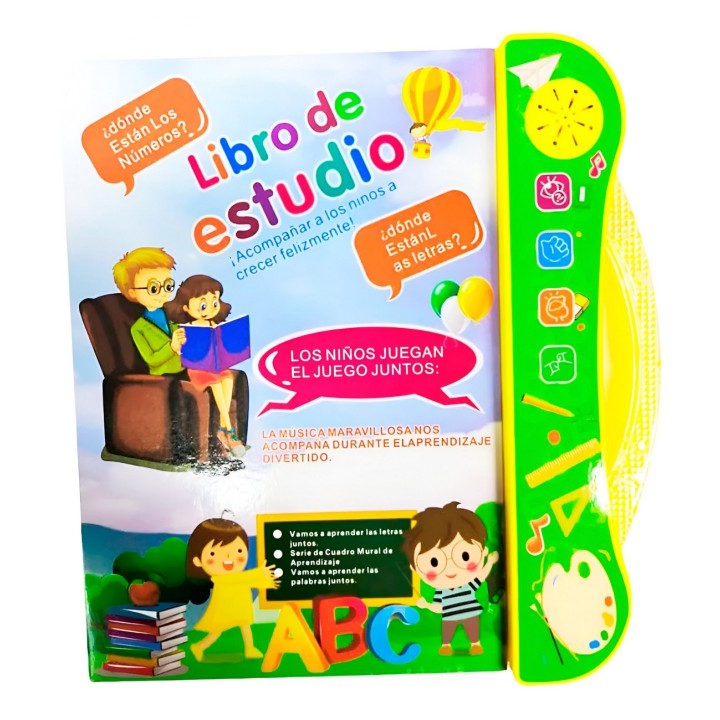 Libro De Estudio Aprendizaje Juguete Niño Sonido Interactivo