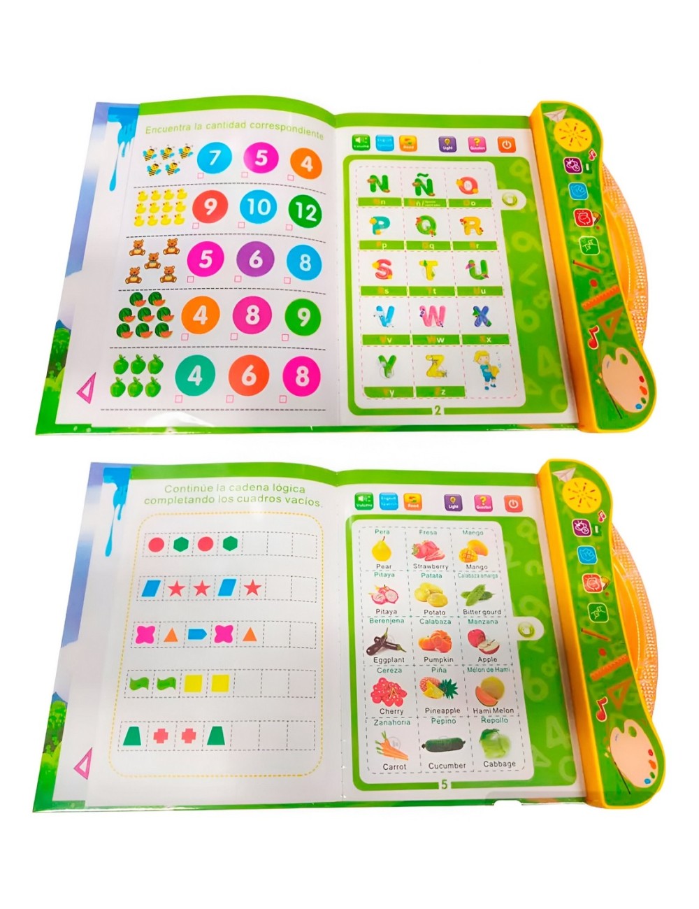 Libro De Estudio Aprendizaje Juguete Niño Sonido Interactivo