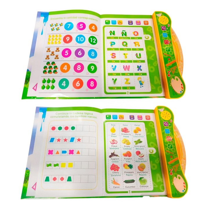 Libro De Estudio Aprendizaje Juguete Niño Sonido Interactivo