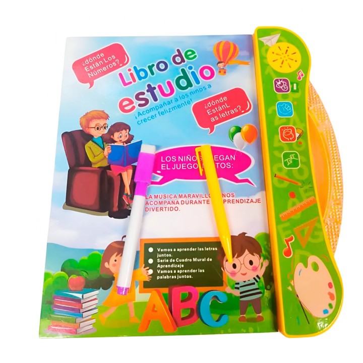 Libro De Estudio Aprendizaje Juguete Niño Sonido Interactivo