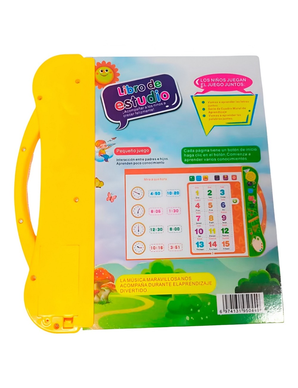 Libro De Estudio Aprendizaje Juguete Niño Sonido Interactivo