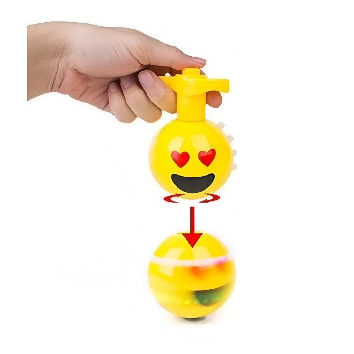 Trompo Luces Emojis Luces Musica Colores Divertido Niños X 6