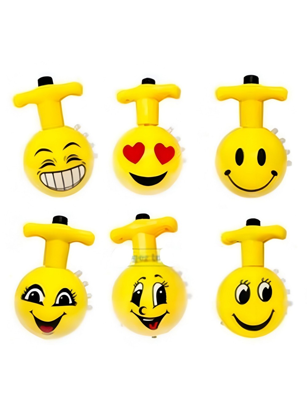 Trompo Luces Emojis Luces Musica Colores Divertido Niños X 6