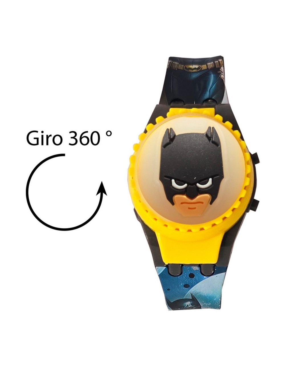 Reloj Niños Digital Batman Heroe Luces Spinner Infantil