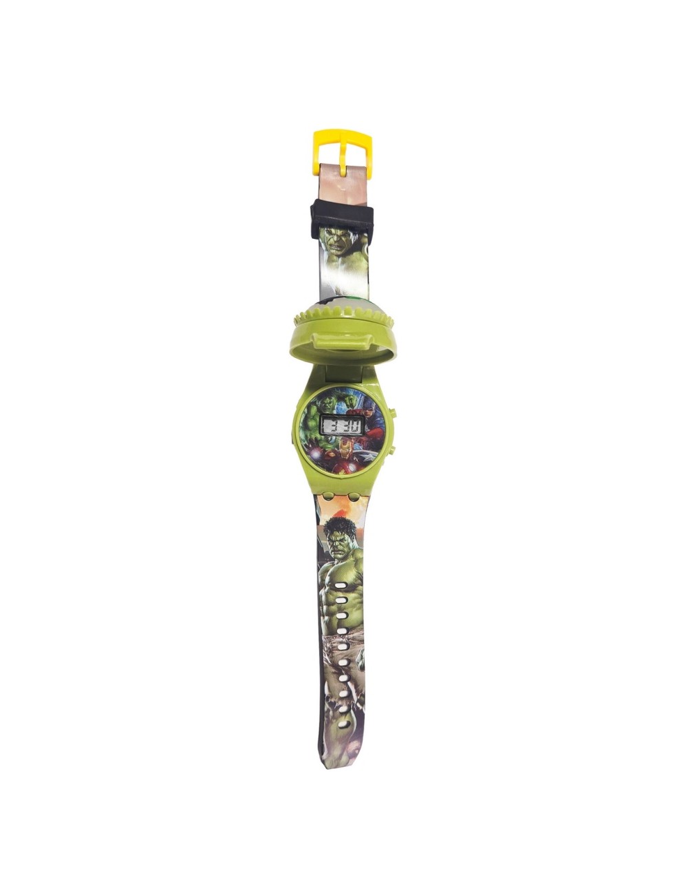 Reloj Niños Digital Hulk Luces Spinner Tapa Infantil Regalo