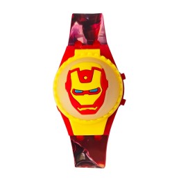 Reloj Niños Digital Iron Man Marvel Luces Spinner Infantil