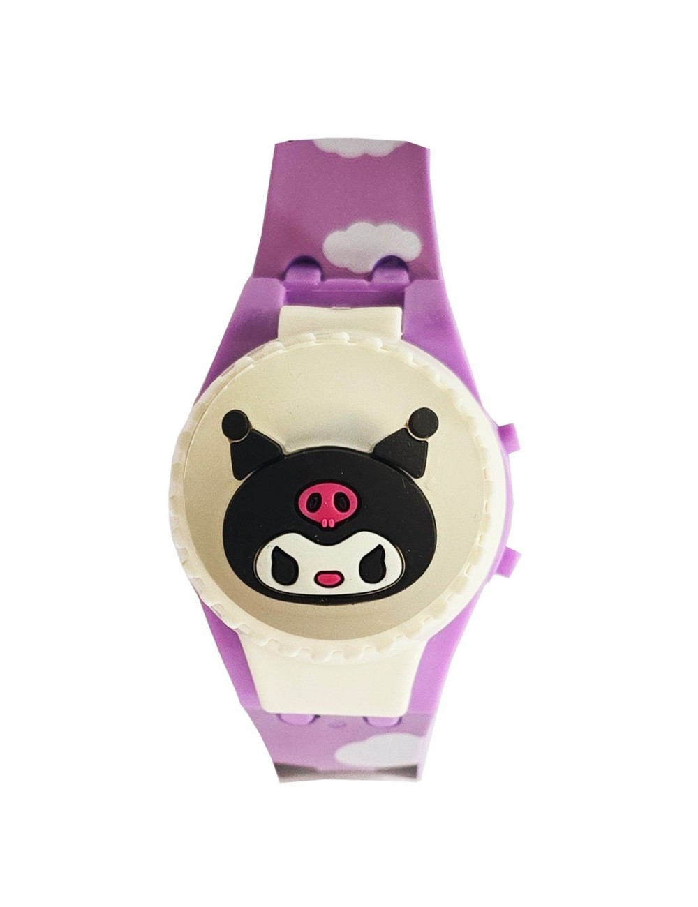 Reloj Niños Digital Kuromi Anime Luces Spinner Infantil