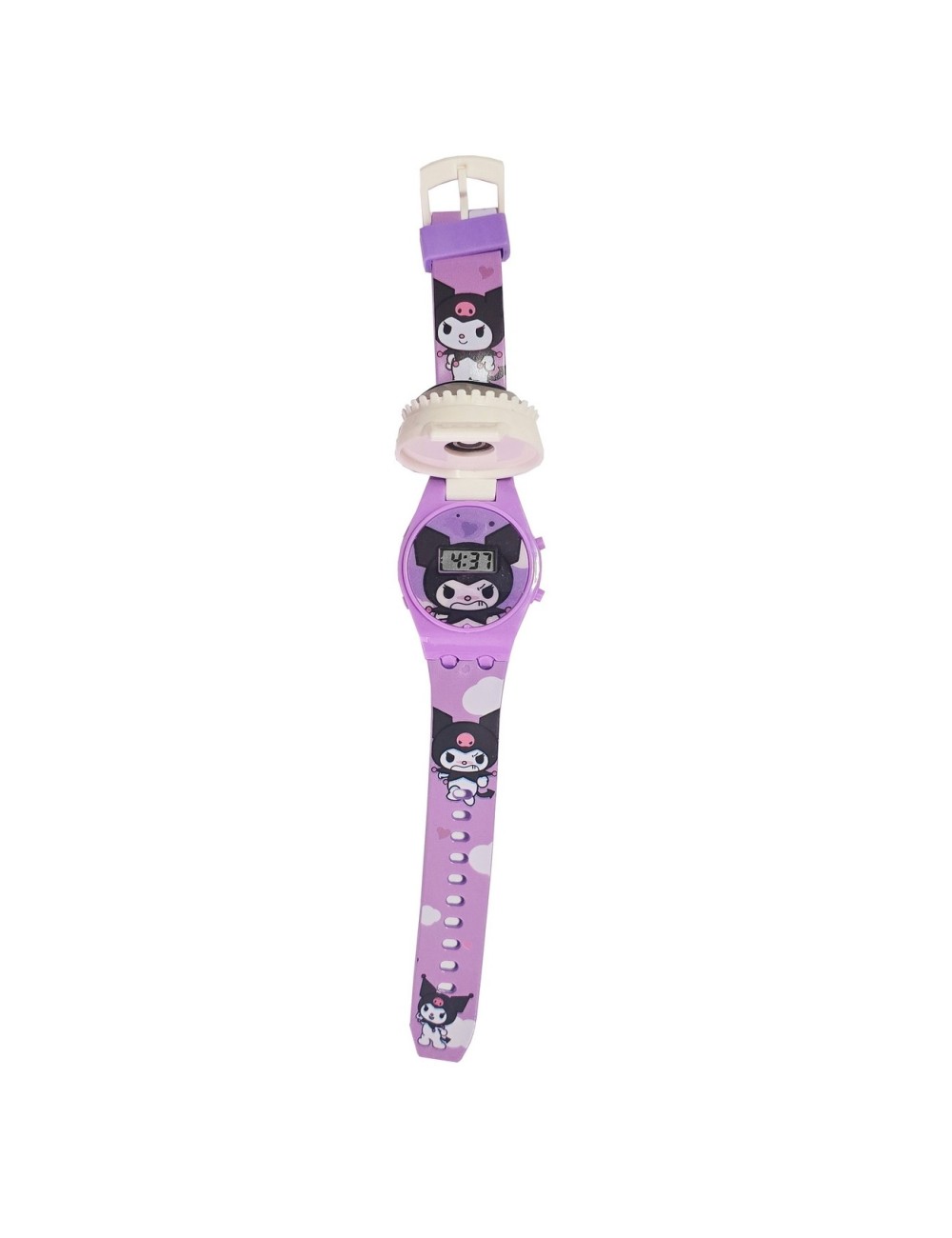 Reloj Niños Digital Kuromi Anime Luces Spinner Infantil