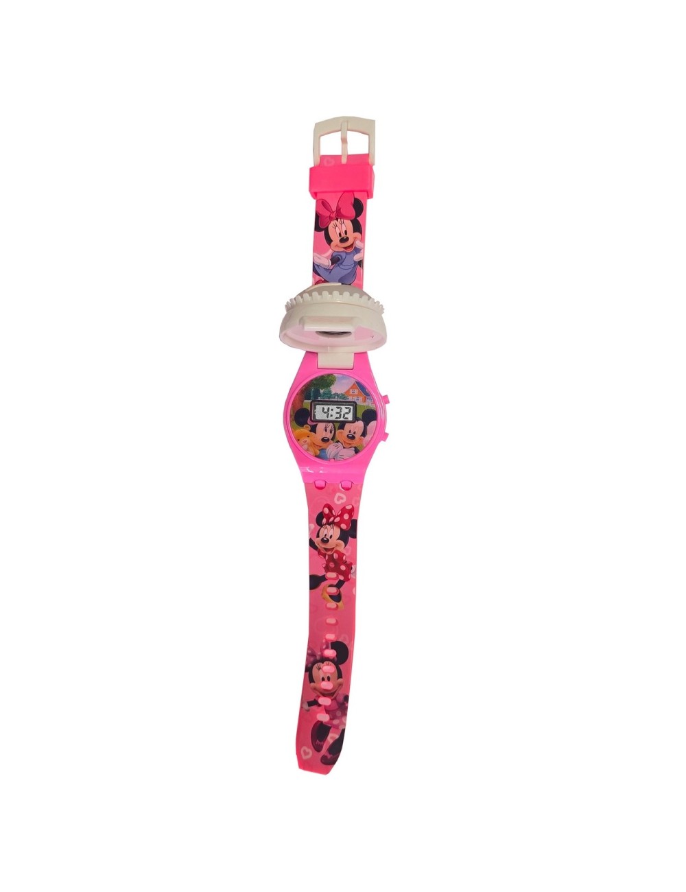 Reloj Niños Digital Minnie Mouse Niña Luces Spinner Infantil