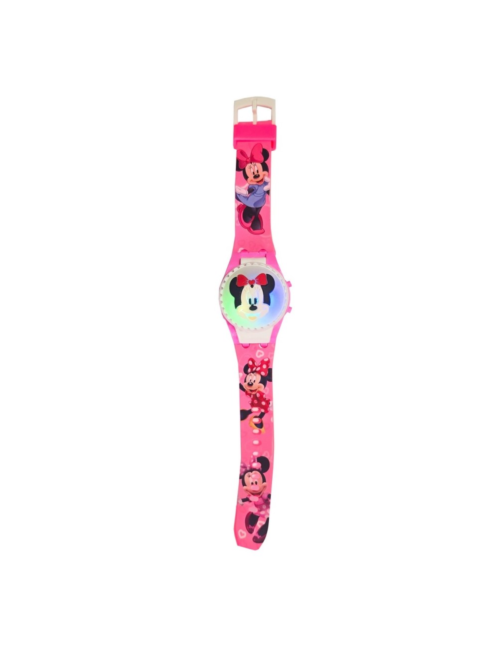 Reloj Niños Digital Minnie Mouse Niña Luces Spinner Infantil