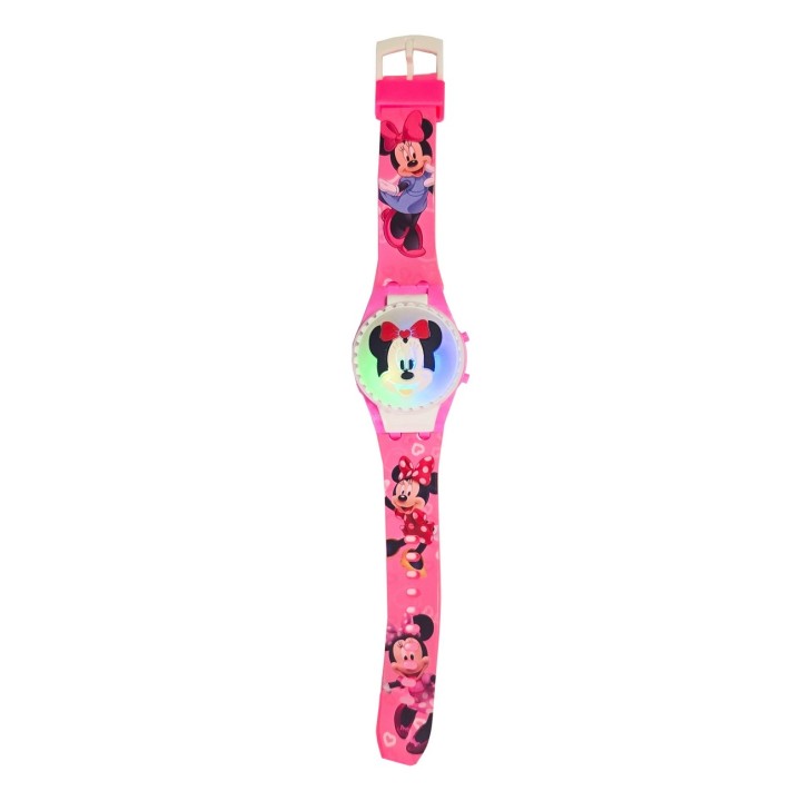 Reloj Niños Digital Minnie Mouse Niña Luces Spinner Infantil