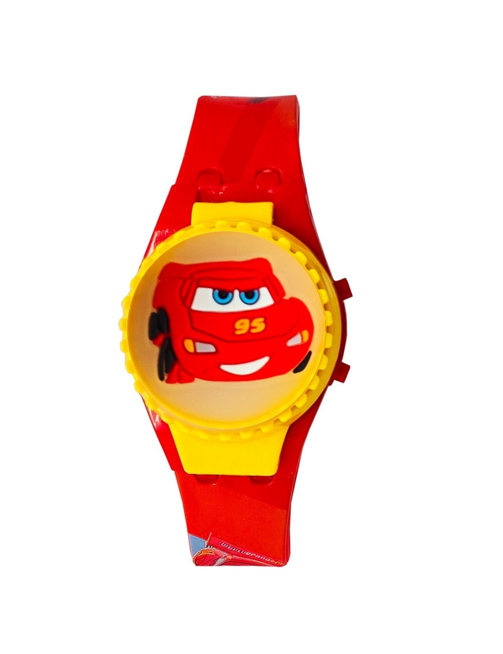 Reloj Niños Digital Rayo Mcqueen Cars Luces Spinner Infantil