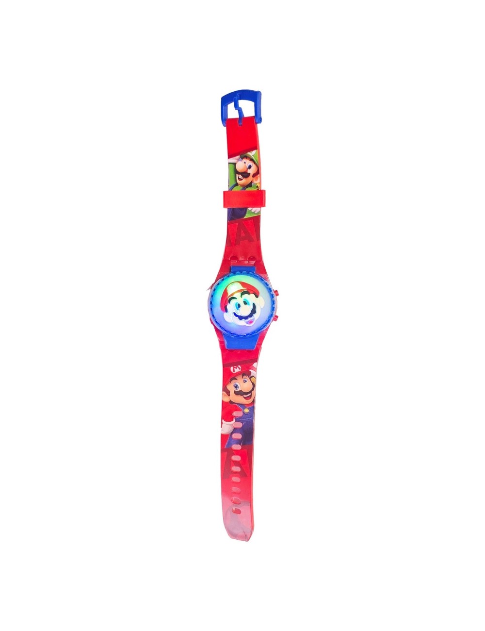 Reloj Niños Digital Super Mario Luces Spinner Tapa Infantil