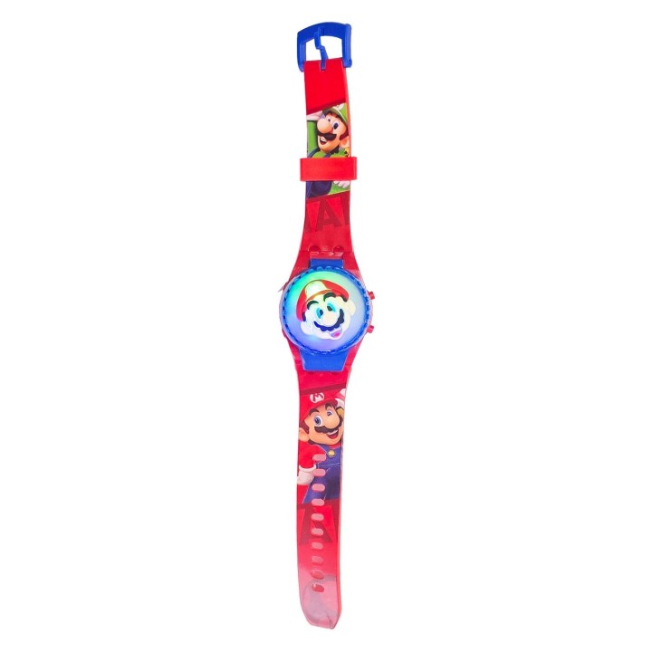 Reloj Niños Digital Super Mario Luces Spinner Tapa Infantil