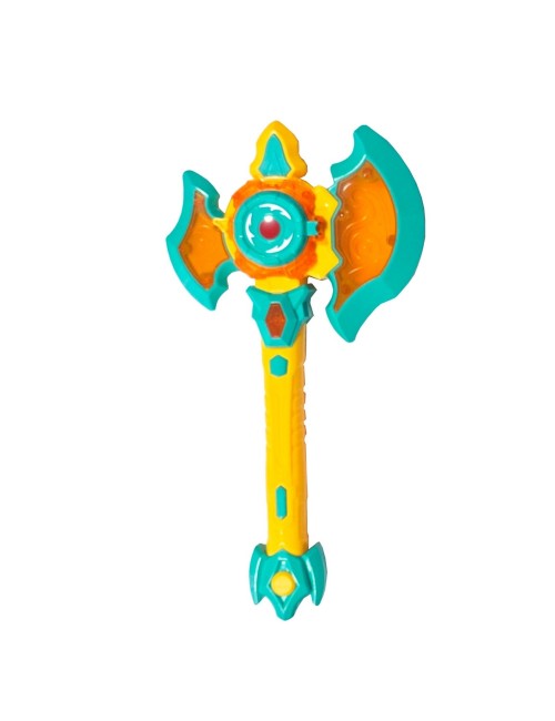 Juguete Hacha Lanza Tasos Niños Luces Led Sonidos Disfraz