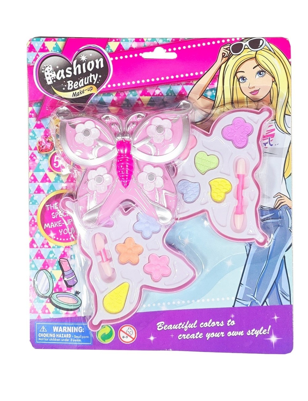 Kit De Maquillaje Set Para Niña Juguete Mariposa Sombras
