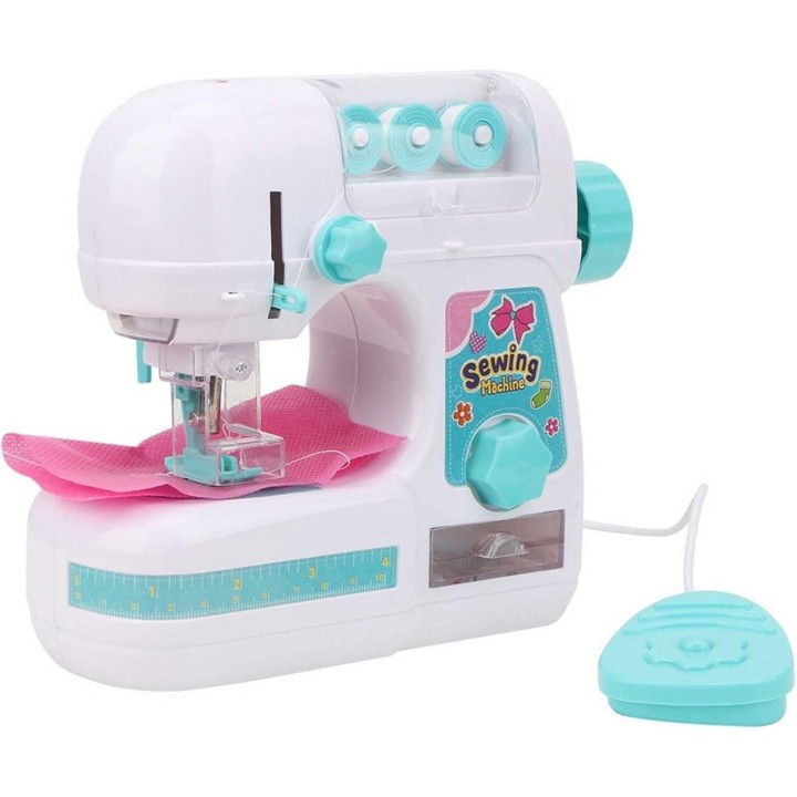 Maquina De Coser Para Niña Con Pedal De Juguete Funcional