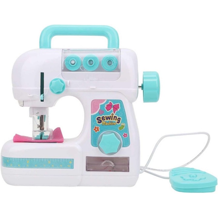 Maquina De Coser Para Niña Con Pedal De Juguete Funcional