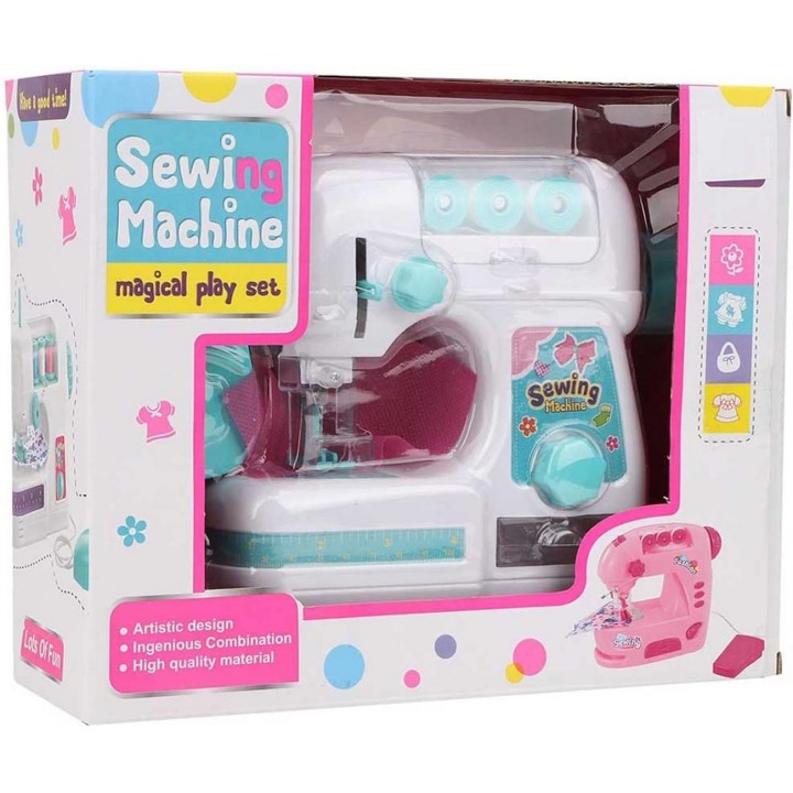 Maquina De Coser Para Niña Con Pedal De Juguete Funcional
