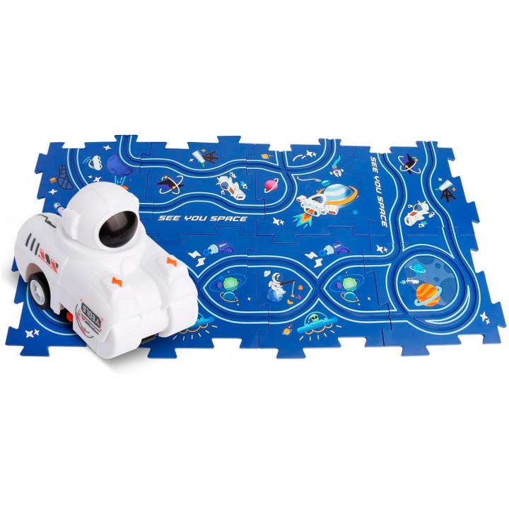 Pista Carro Construccion Astronauta Cosmo Juguete + Baterias