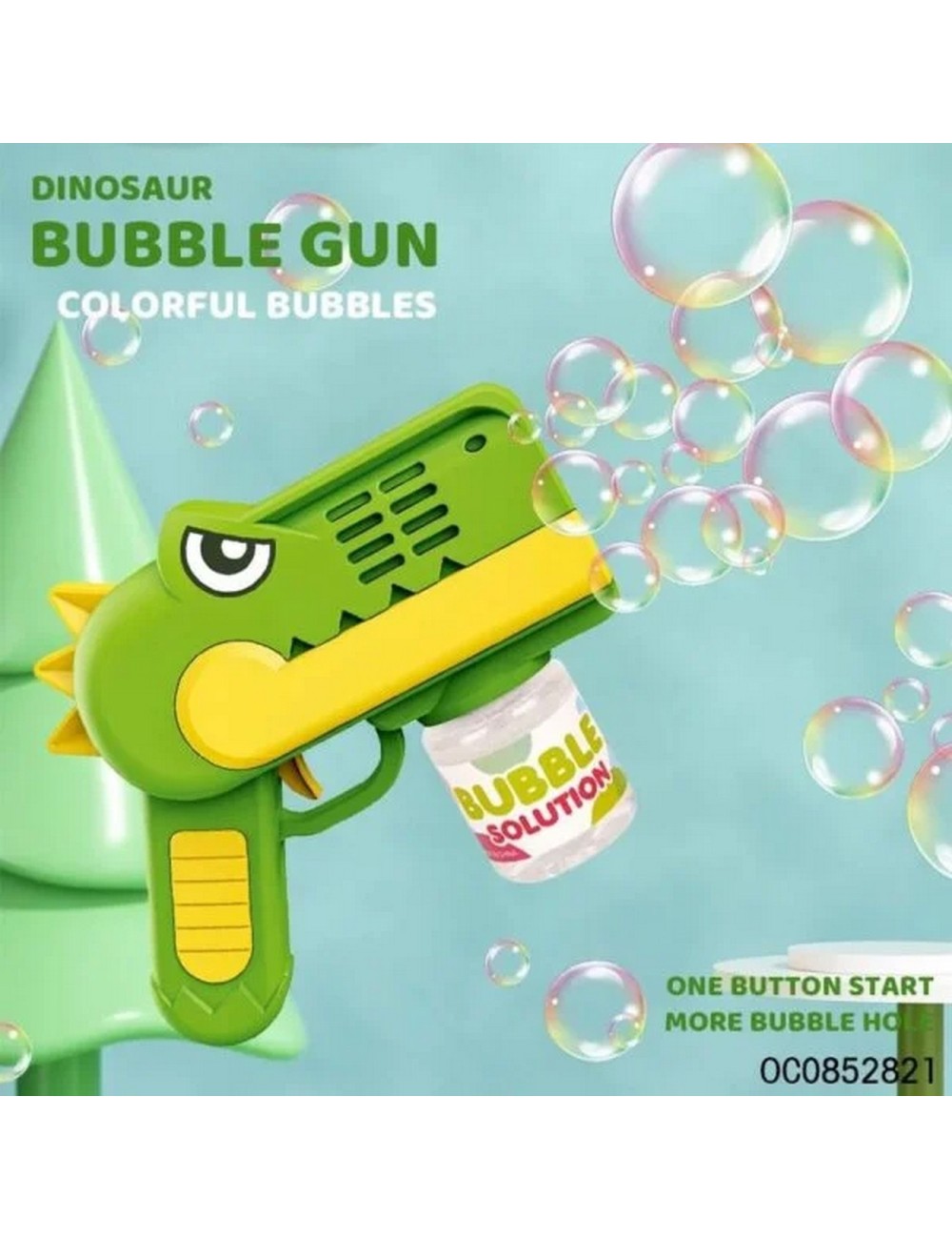 Pistola Burbujas Dinosaurio Rex Automática Juguete + Liquido