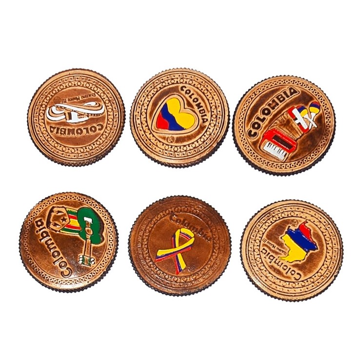 Portavasos X 6 Unidades Artesanías Colombiana Cuero Regalo