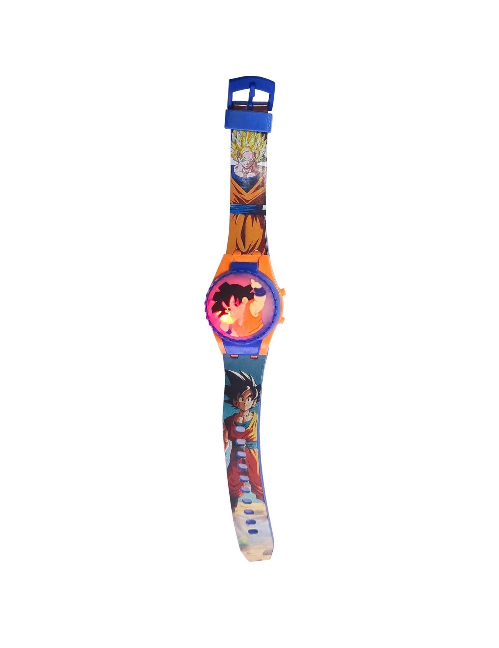 Reloj Niños Digital Dragon Ball Goku Luces Spinner Infantil