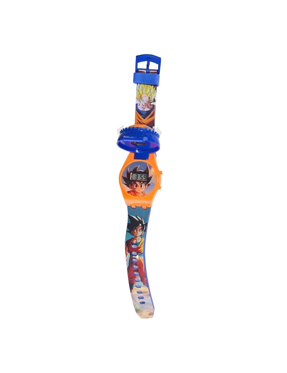 Reloj Niños Digital Dragon Ball Goku Luces Spinner Infantil