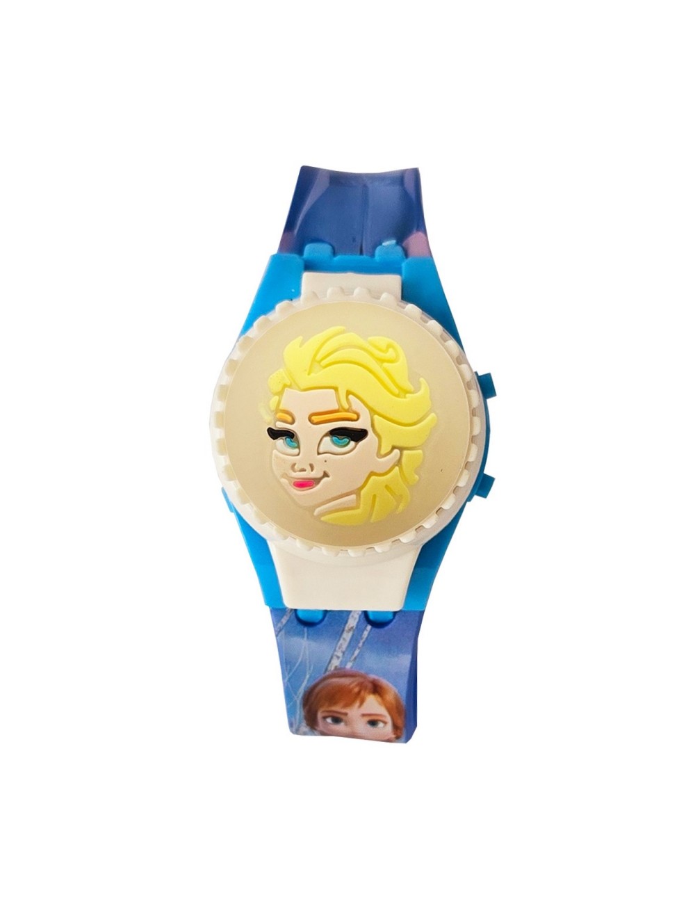 Reloj Niños Digital Frozen Elsa Luces Spinner Infantil Niñas