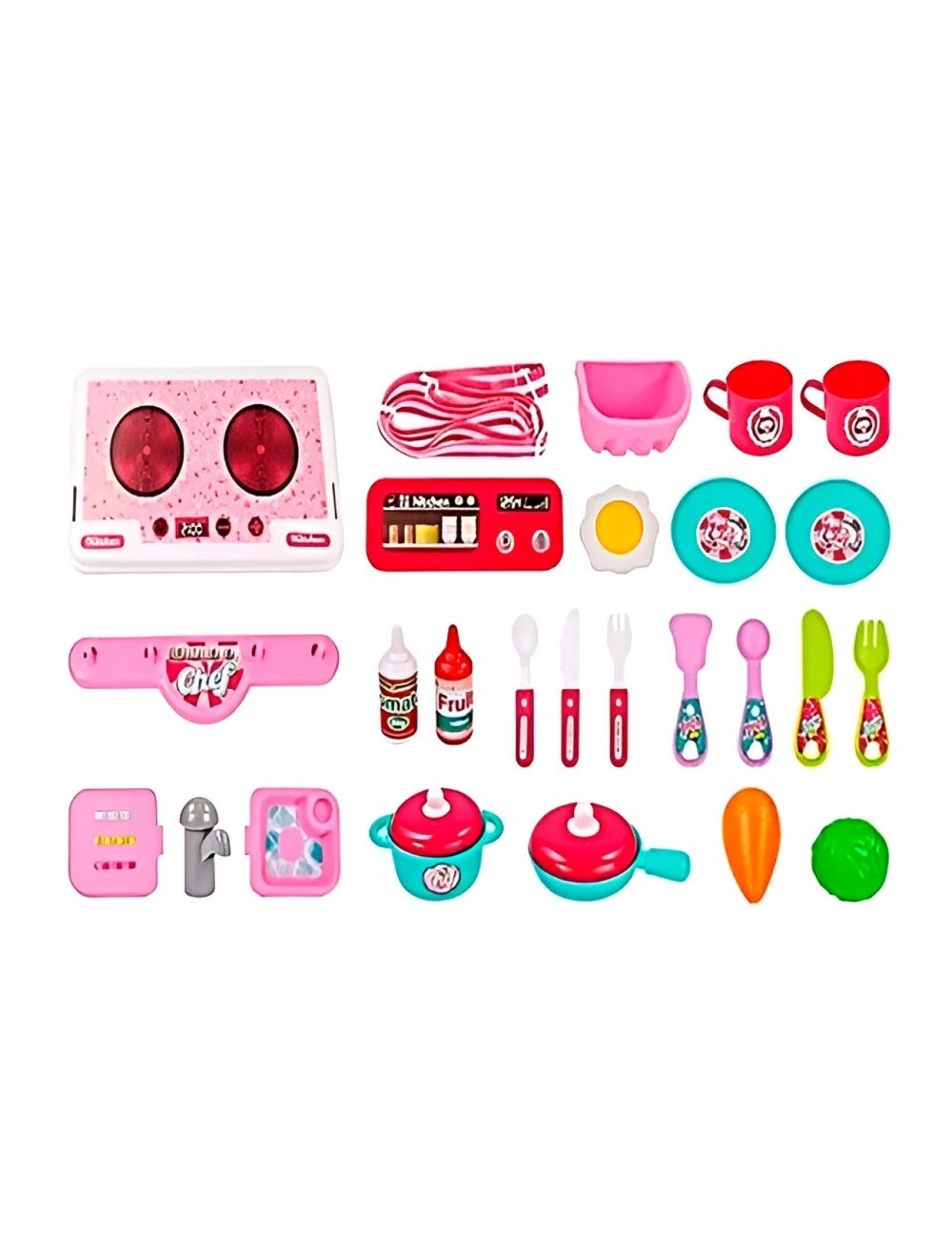 Cocina Infantil Armable Maleta Sonido Accesorio Chef Juguete