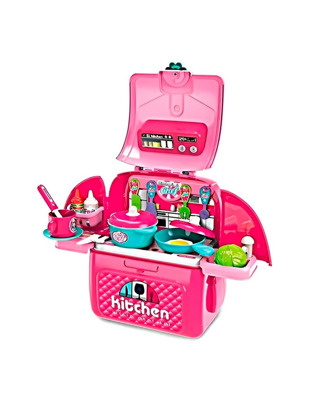 Cocina Infantil Armable Maleta Sonido Accesorio Chef Juguete