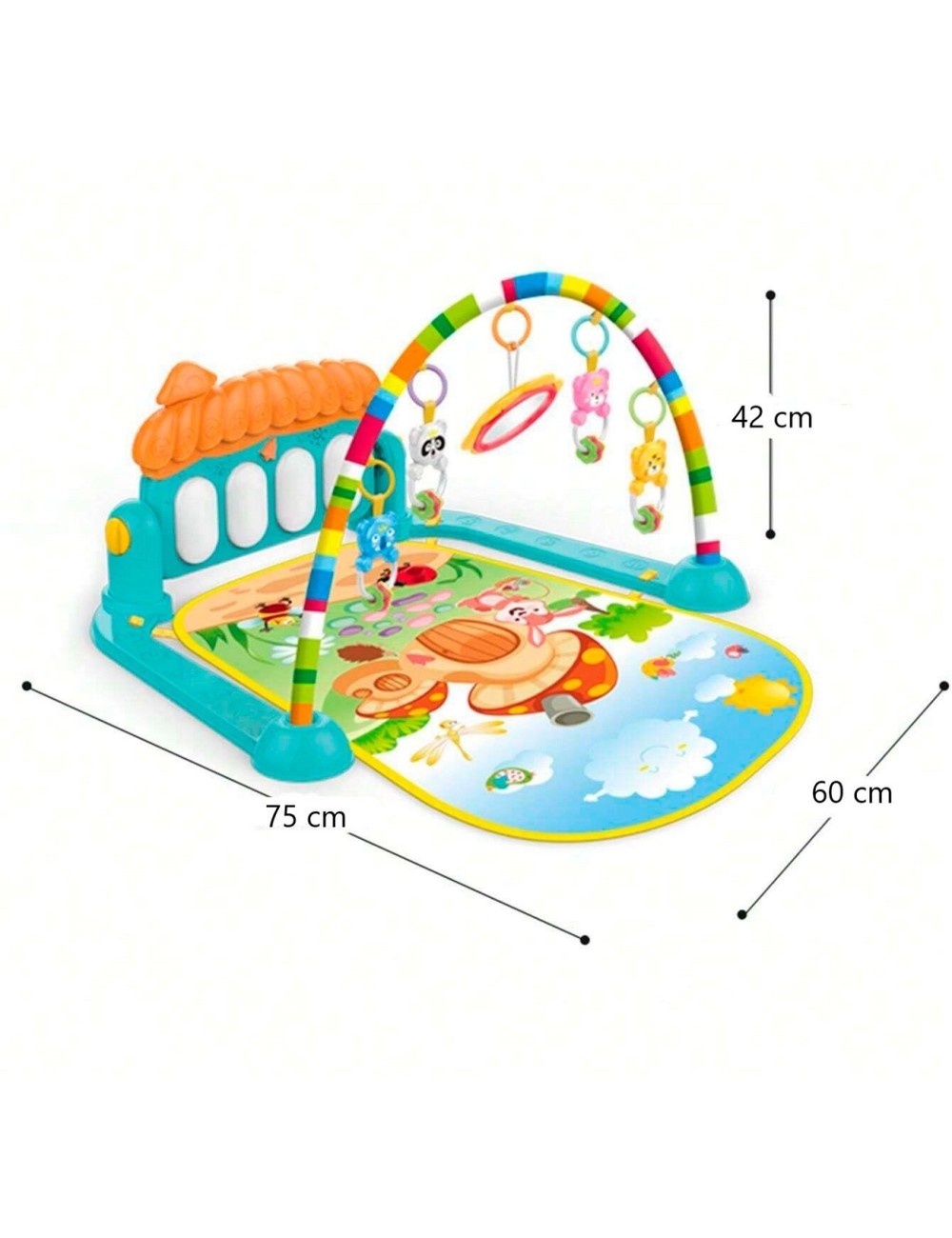 Gimnasio Piano Fitness Tapete Sonajero Musical Para Bebes