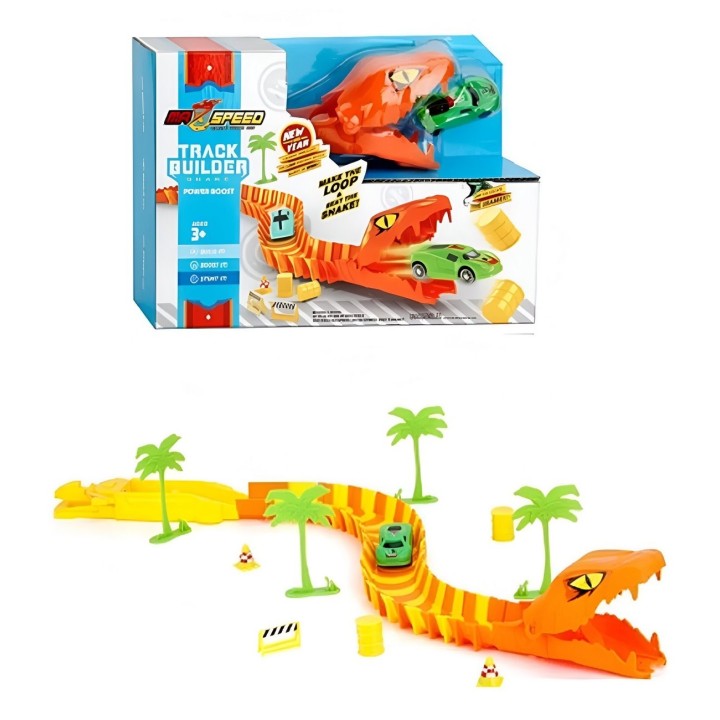 Pista De Carros Cobra Serpiente Speed Juguete Niños + Carro