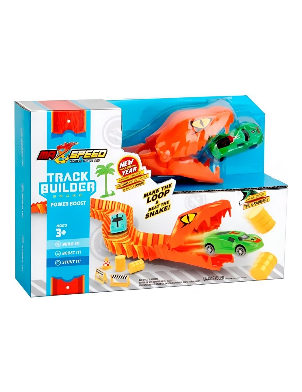 Pista De Carros Cobra Serpiente Speed Juguete Niños + Carro