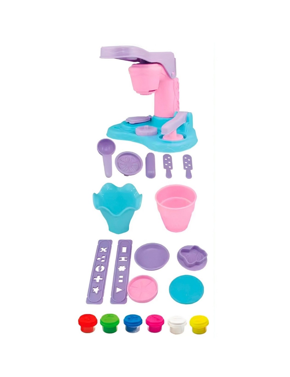 Set / Kit Fabrica Heladeria Conos Paleta Plastilina Juguete