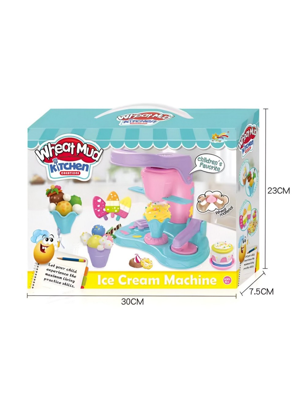 Set / Kit Fabrica Heladeria Conos Paleta Plastilina Juguete