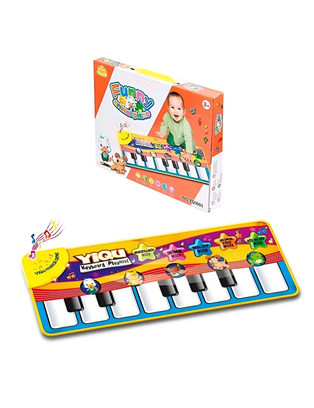 Tapete Alfombra Musical Animales Infantil Funny + Baterias